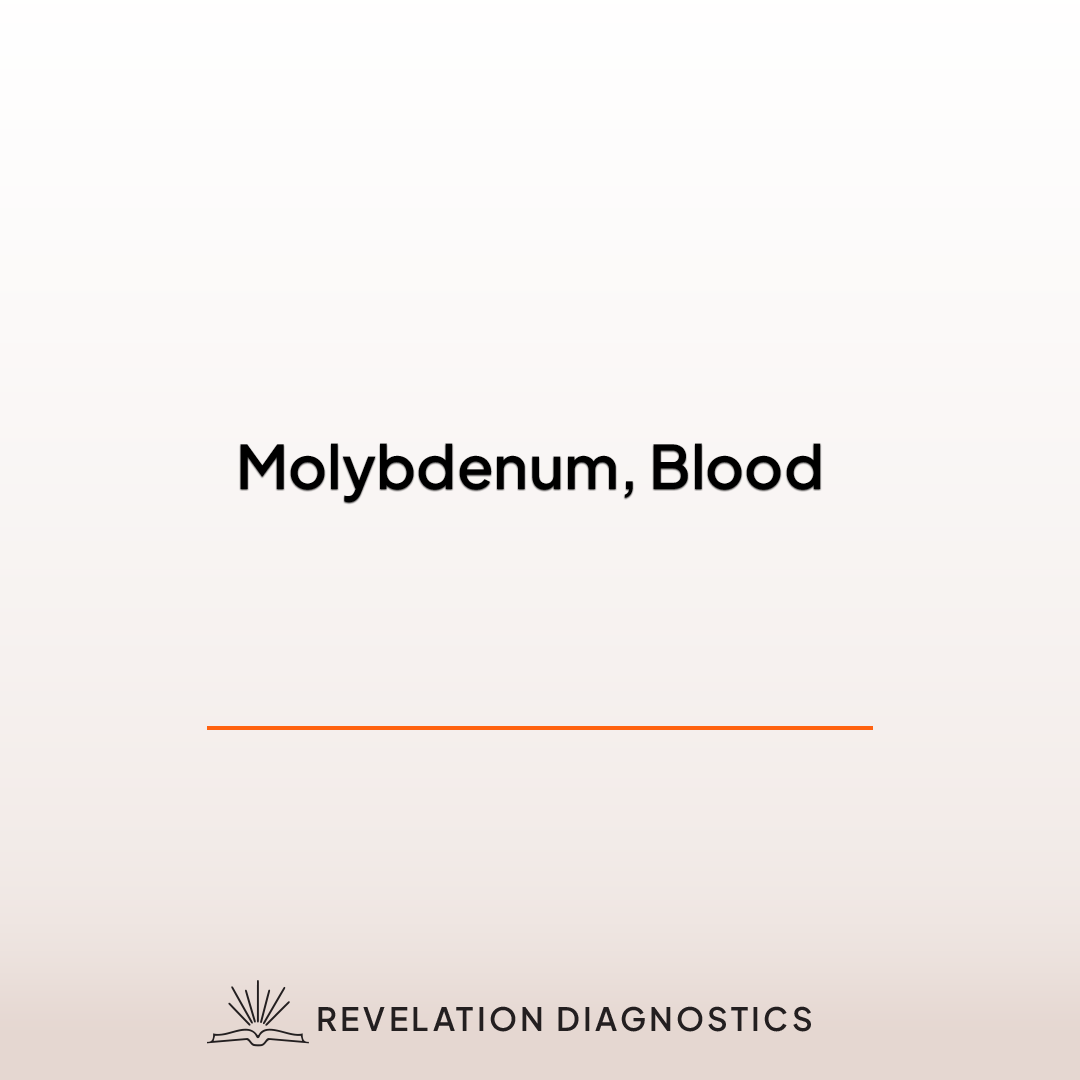 Molybdenum, Blood